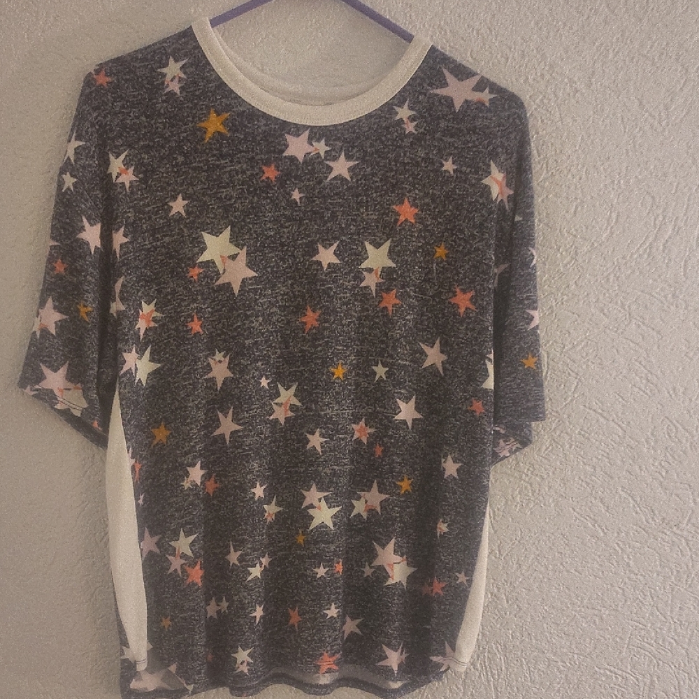 DKNY Multicolor Star Print Top